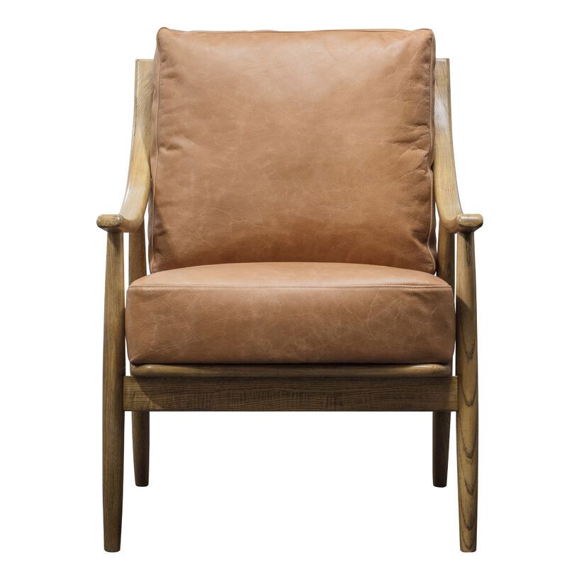 riley armchair in leather - nineteen/seventy