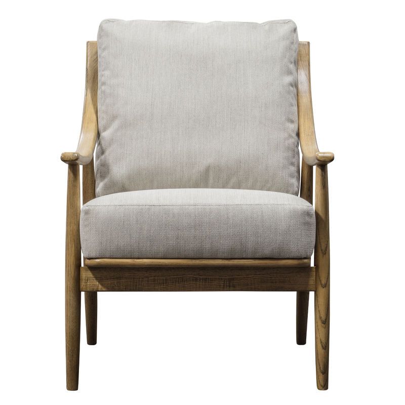 riley armchair in natural linen - nineteen/seventy