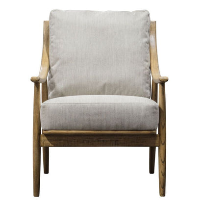 riley armchair in natural linen - nineteen/seventy