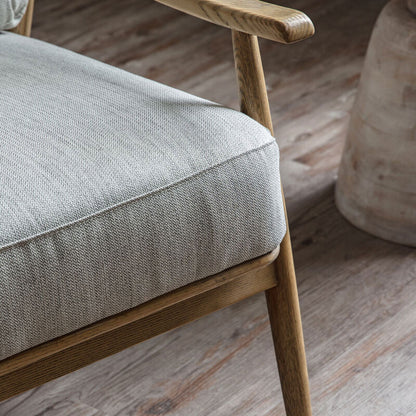 riley armchair in natural linen - nineteen/seventy