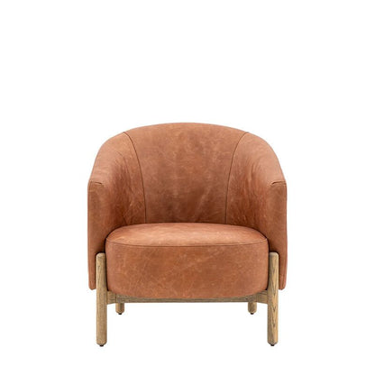 tilly armchair in leather - nineteen/seventy